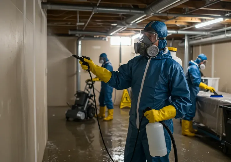 Basement Sanitization and Antimicrobial Treatment process in Fontana, CA