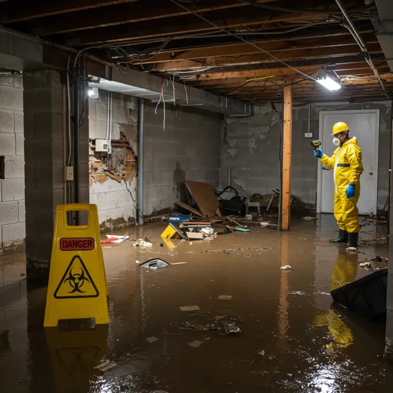 Flooded Basement Electrical Hazard in Fontana, CA Property